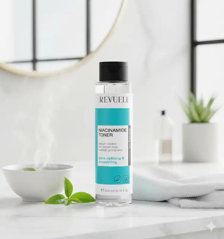 REVUELE Niacinamide Toner 200ml Lotion Tonifiante Équilibrante Niacinamide Pores Resserrés Éclat