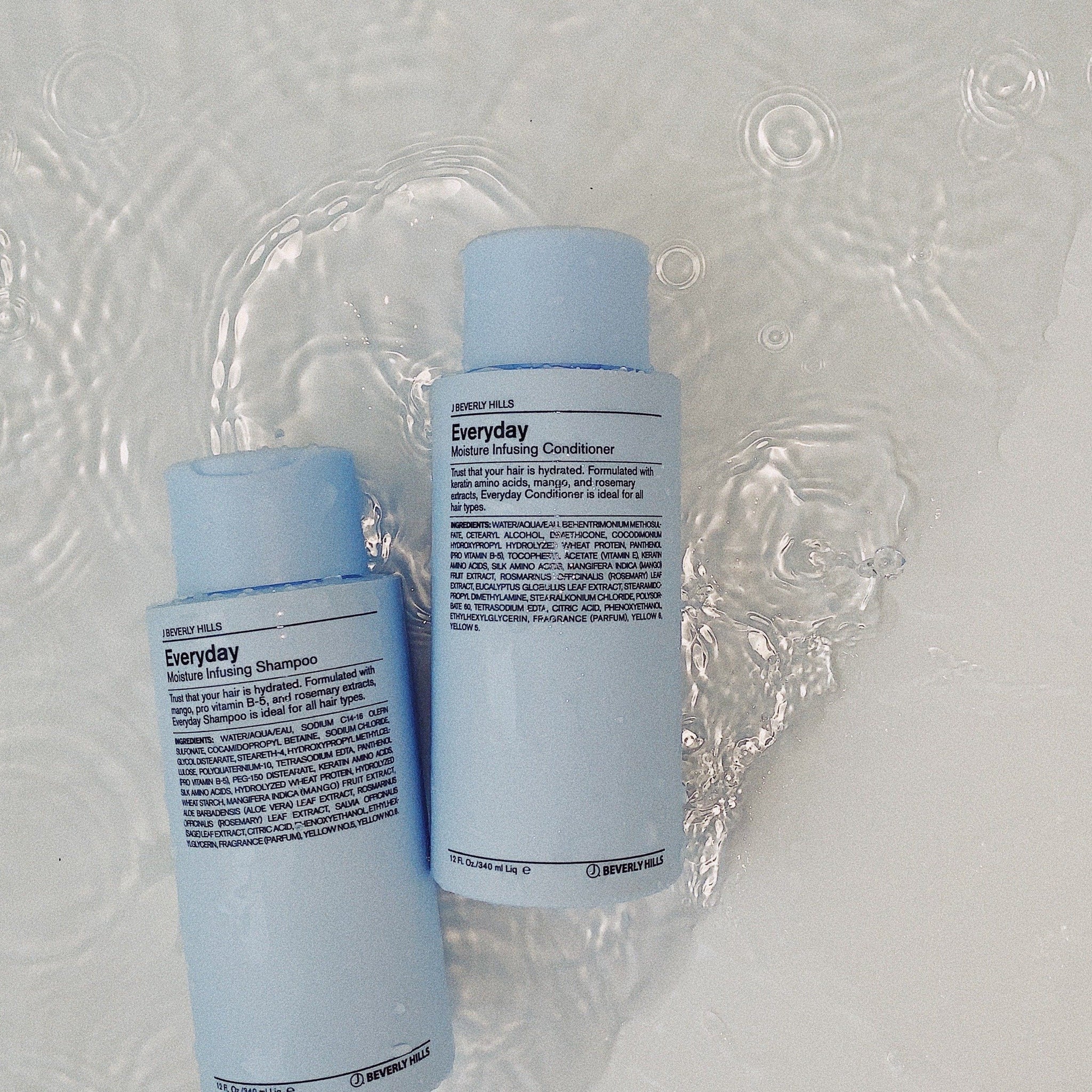 J BEVERLY HILLS Everyday Moisture Shampooing 340ml Hydratation Quotidienne Cheveux Secs