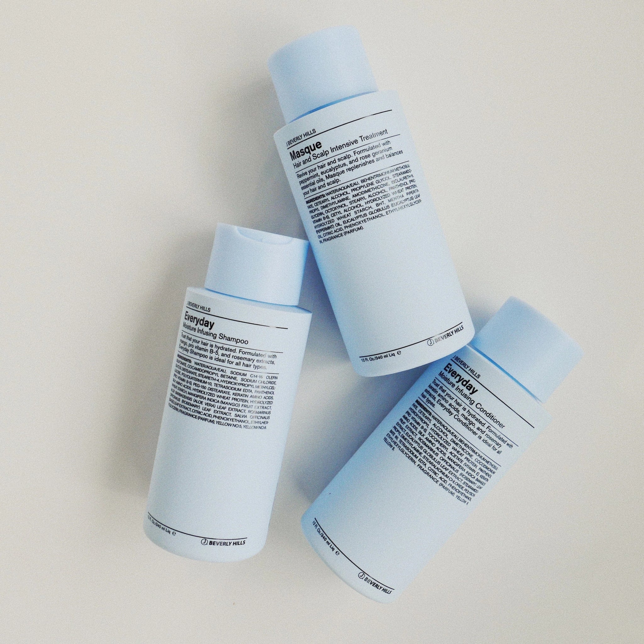J BEVERLY HILLS Everyday Moisture Shampooing 340ml Hydratation Quotidienne Cheveux Secs