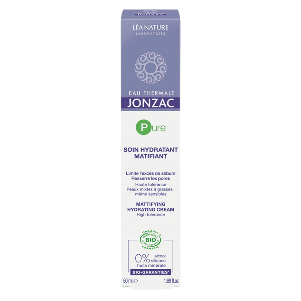 JONZAC Soin Hydratant Matifiant Pure 50ml Régulateur Sébum Peaux Mixtes Grasses