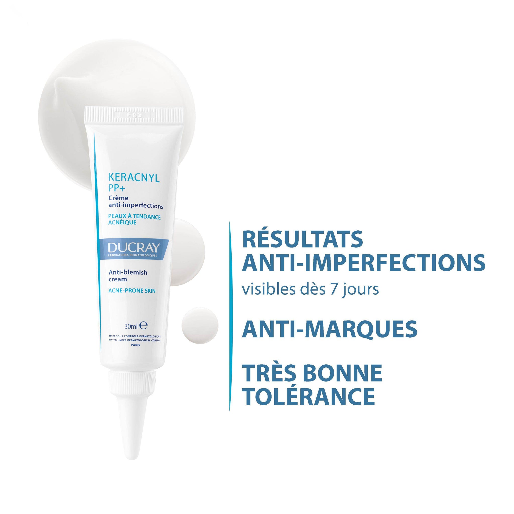 DUCRAY Keracnyl PP Soin Anti-Imperfections 30ml – Boutons Enflammés