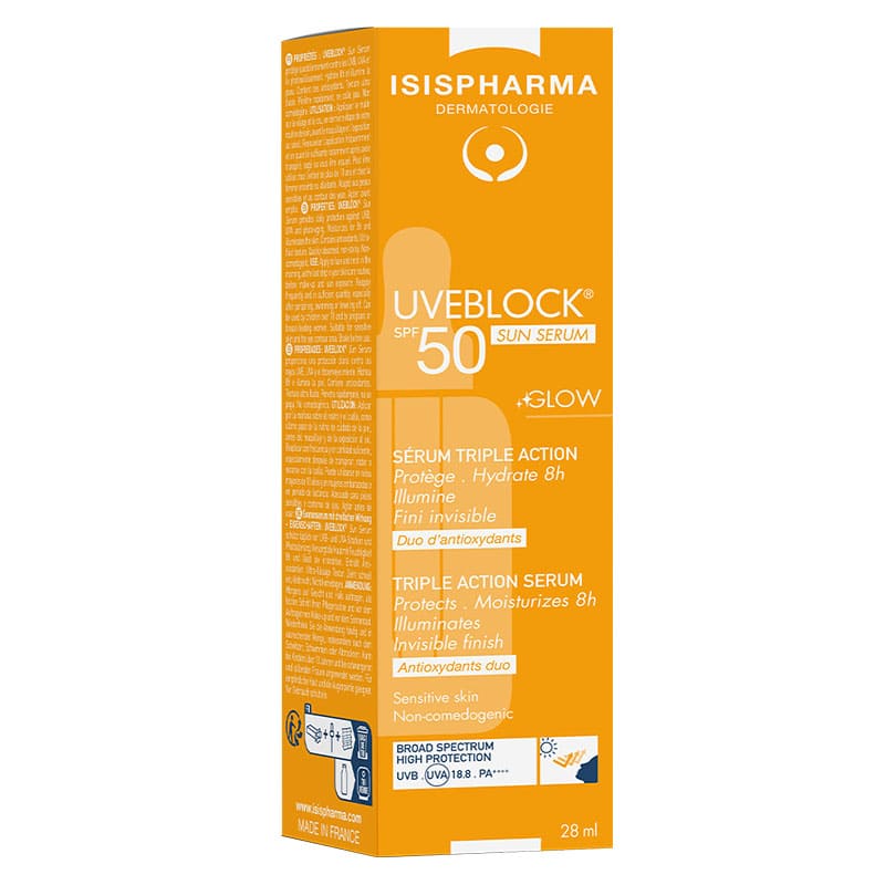 ISISPHARMA Uveblock SPF 50+ Sun Serum 28ml Triple Action Protection Solaire