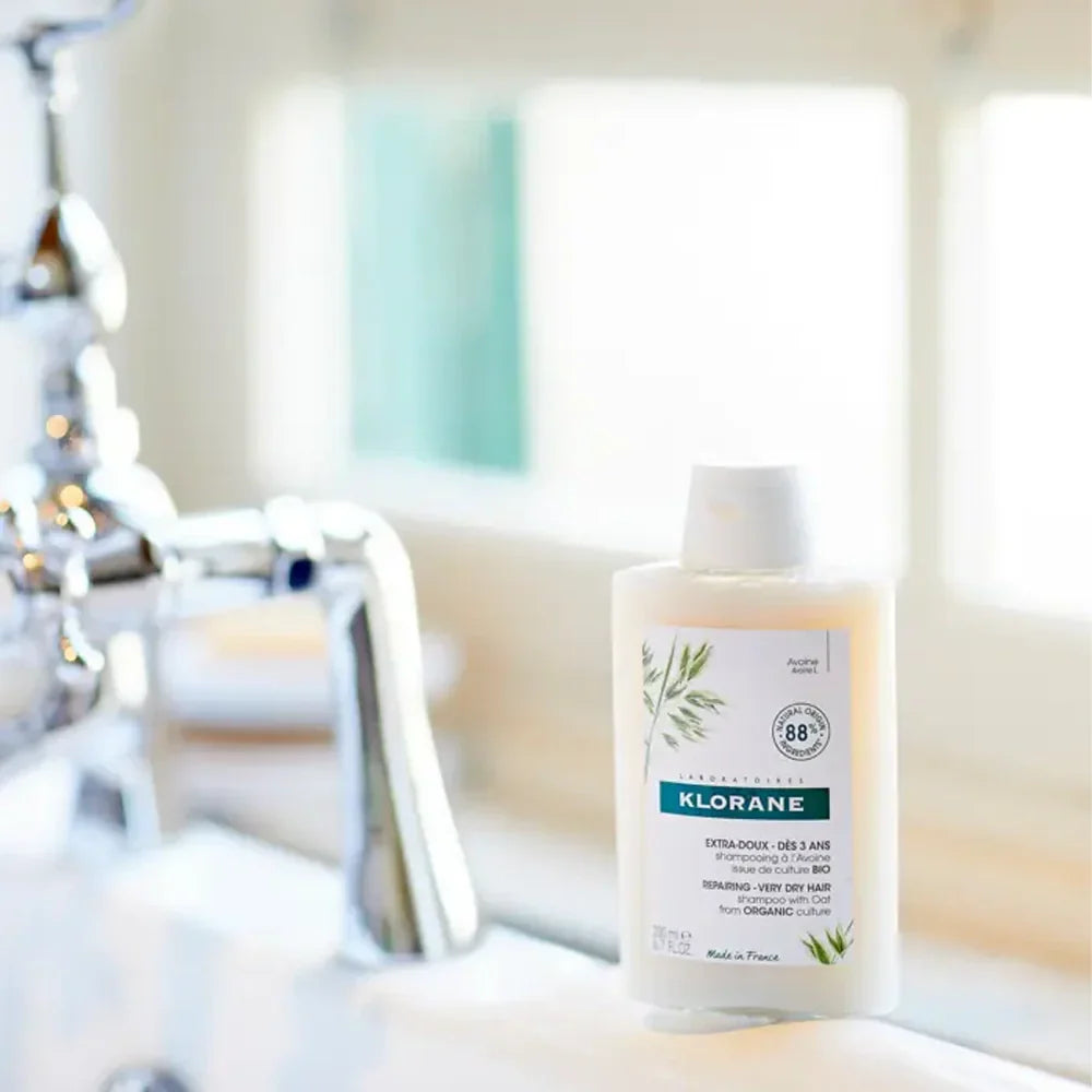 KLORANE Shampooing au Lait d’Avoine 400ml – Cheveux Délicats et Sensibles
