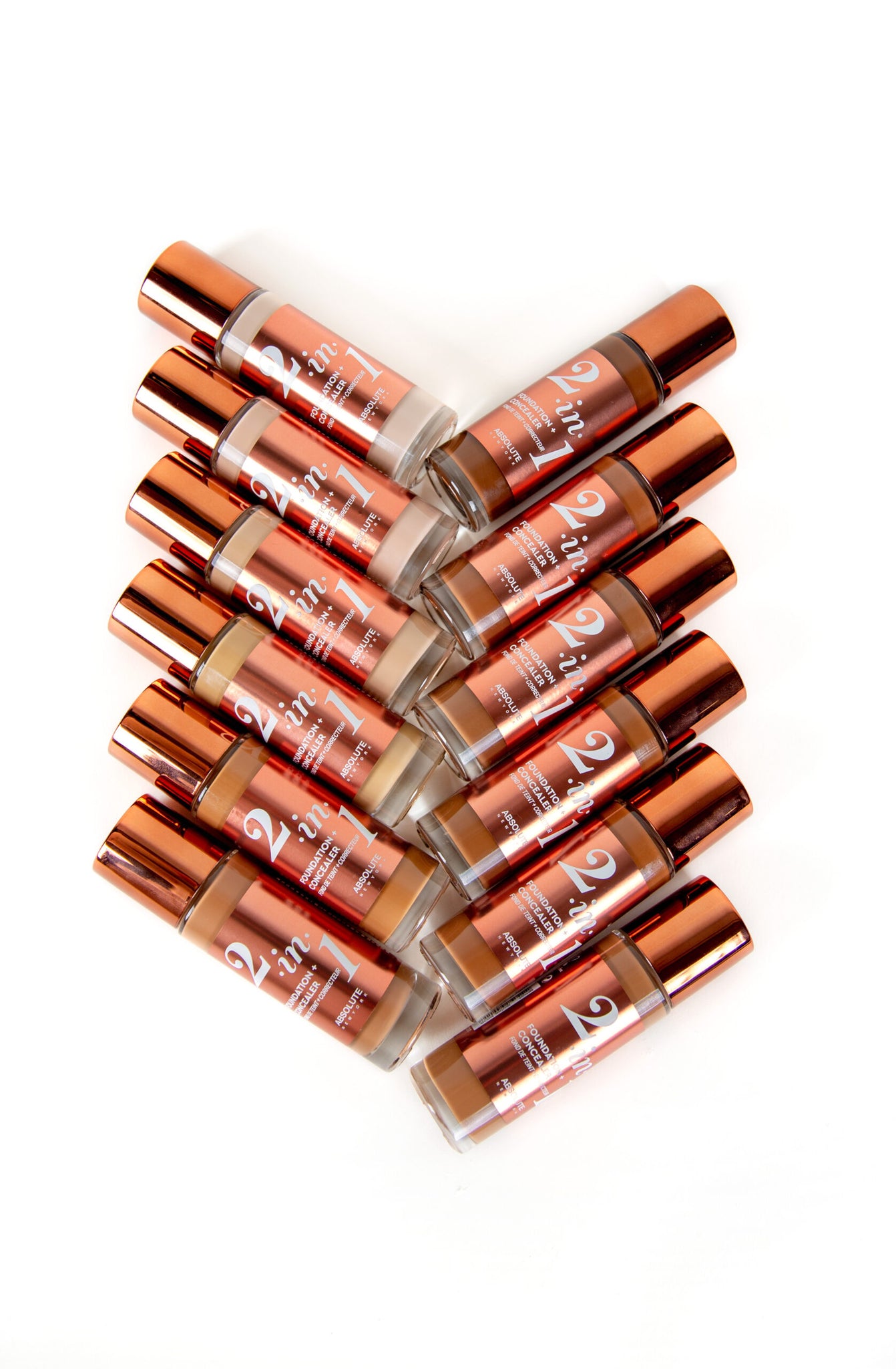 ABSOLUTE NEW YORK 2in1 Foundation & Concealer Warm Sand 35ml Fond Teint Correcteur Couvrance Modulable Teint Unifié