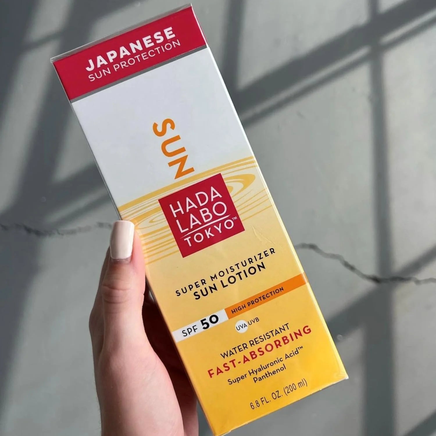 JAPANESE HADA LABO Sun Body Lotion SPF50 200ml Protection Solaire Corps Hydratante Anti-UV