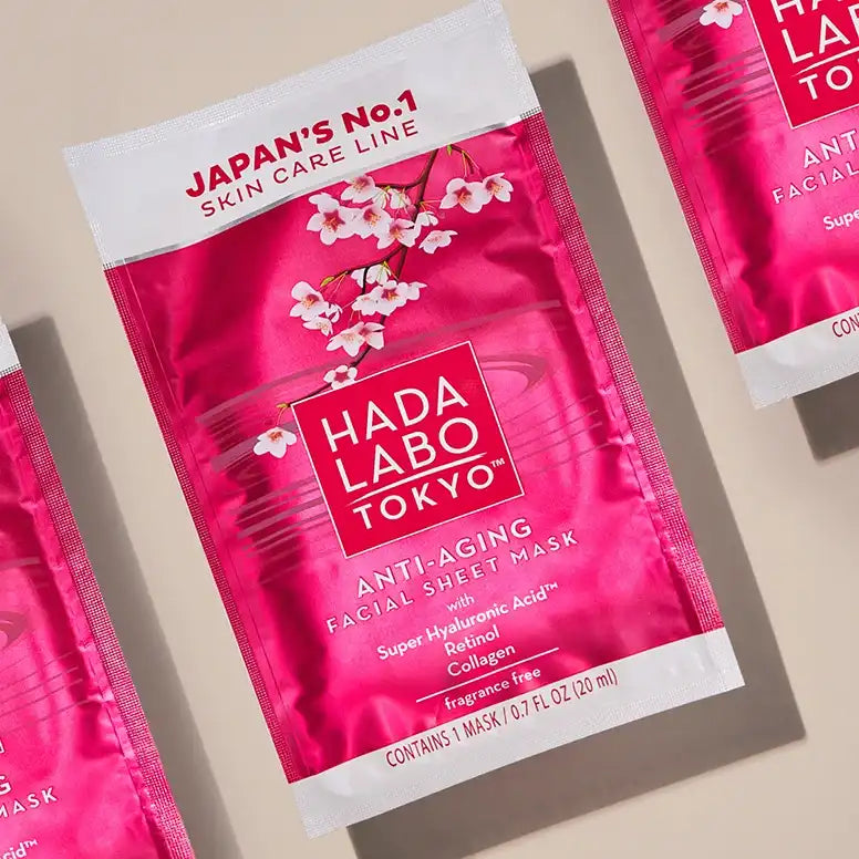 JAPANESE HADA LABO Anti Age Moist Mask 20ml Masque Visage Anti-Âge Hydratant Acide Hyaluronique