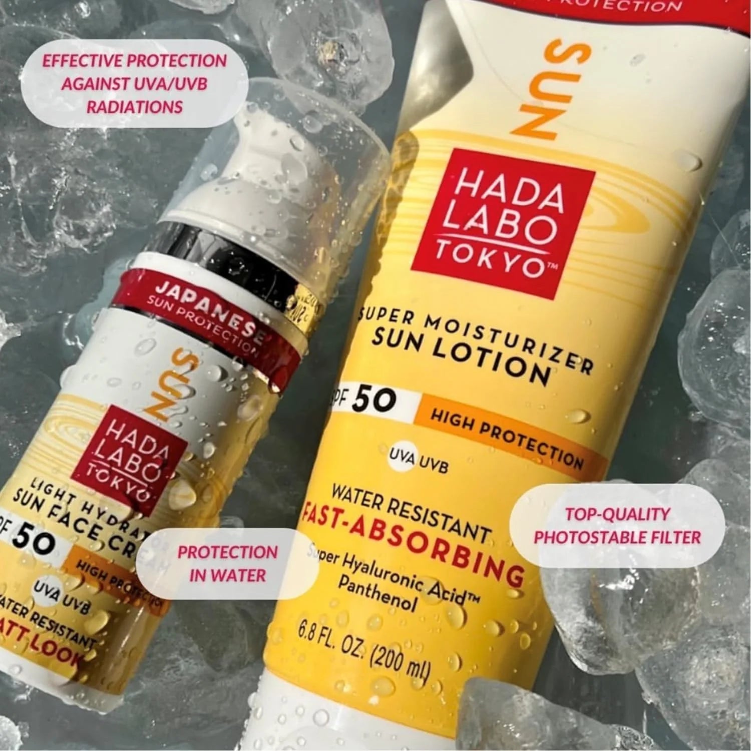 JAPANESE HADA LABO Sun Body Lotion SPF50 200ml Protection Solaire Corps Hydratante Anti-UV