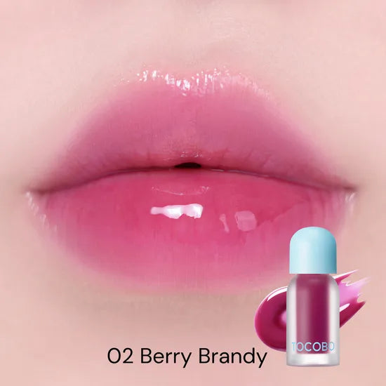 TOCOBO Juicy Berry Plumping Lipstick Oil 2 Berry Brandy 4g Huile à Lèvres Repulpante Hydratation Brillance Effet Glossy Tous Types de Lèvres