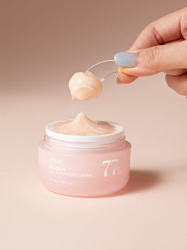 ANUA Peach 77 Niacin Enriched Cream 50ml Crème Hydratante Niacinamide Pêche Éclat