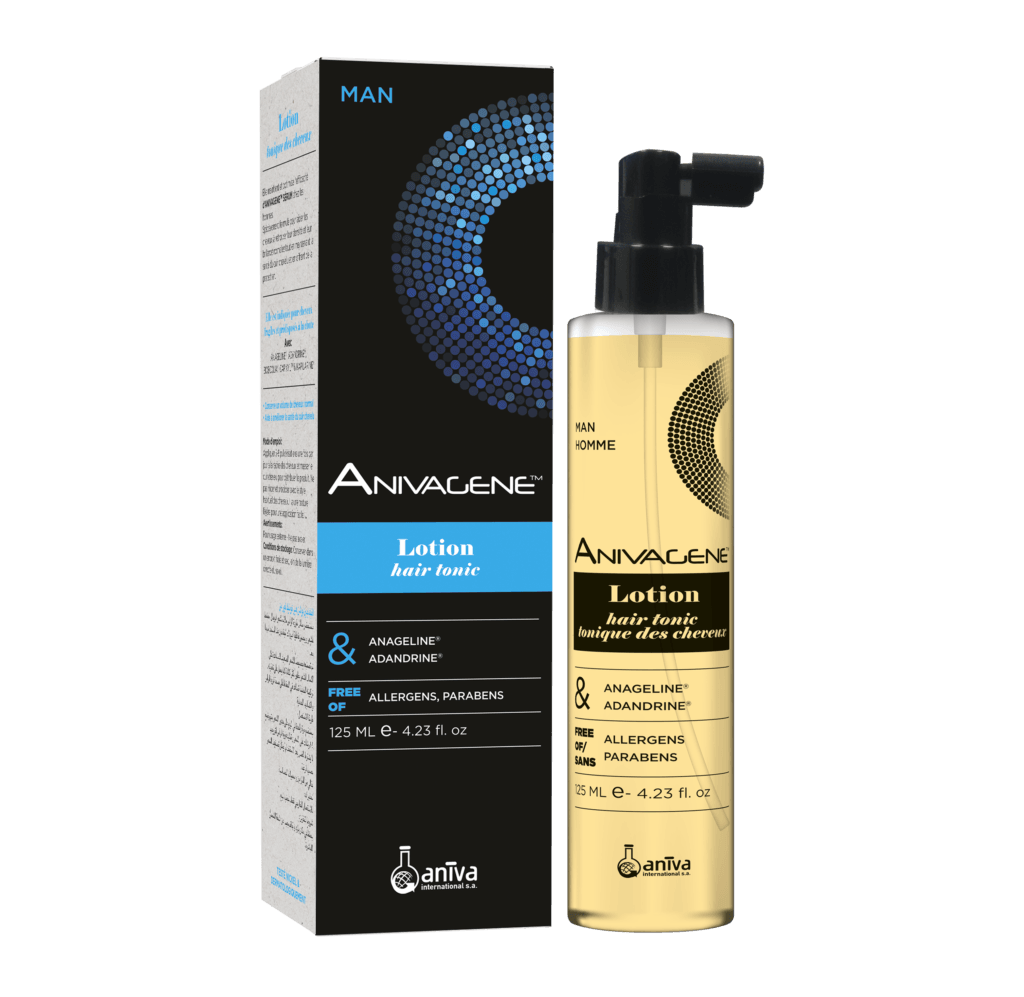 Anivagene Lotion Tonique pour les Cheveux Homme 125ml Stimulant Capillaire Masculin
