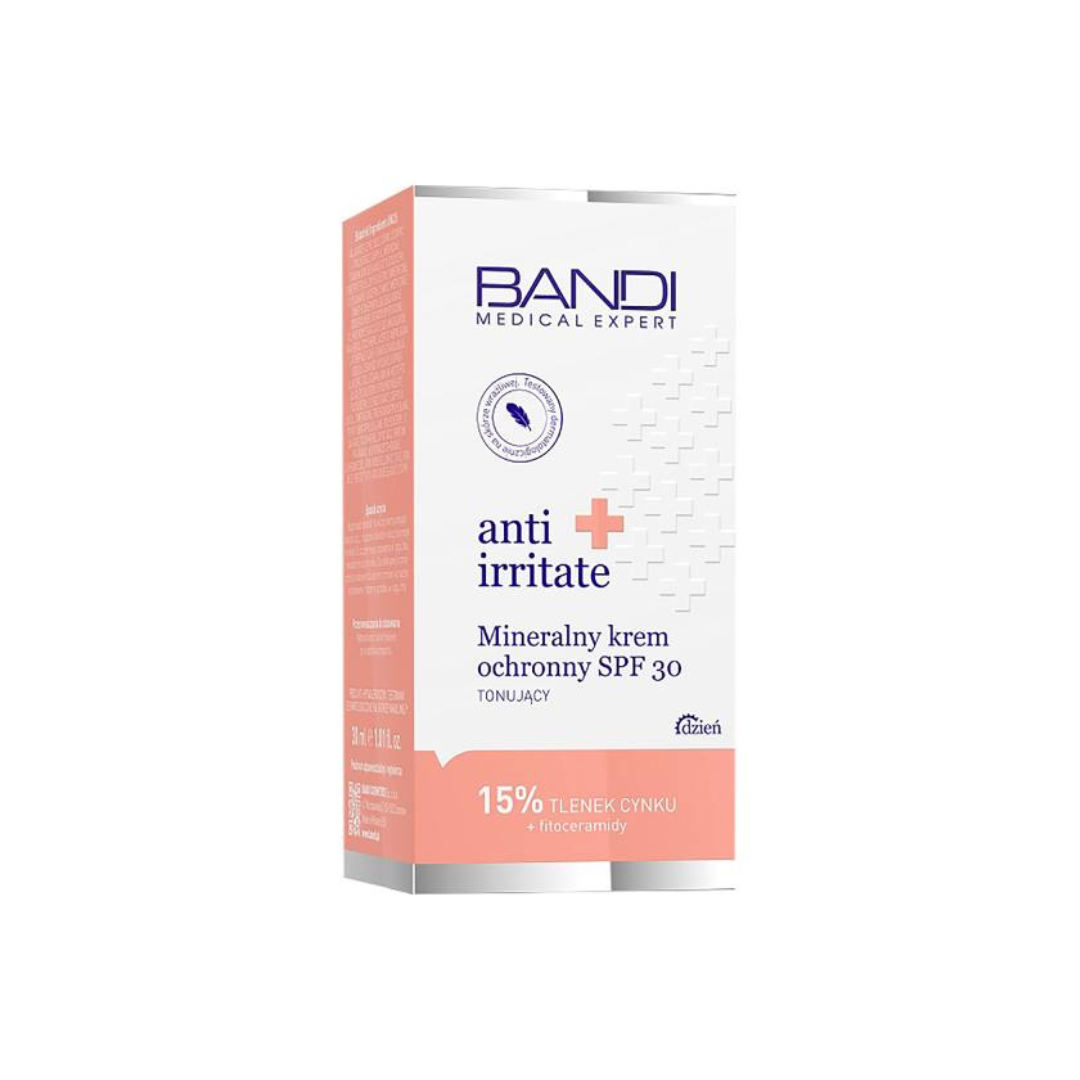 BANDI Anti Irritate+ 15% Zinc Oxyde 30ml Soin Visage Apaisant Zinc Oxyde Peaux Sensibles Irritées Anti-Rougeurs Réparation Protection
