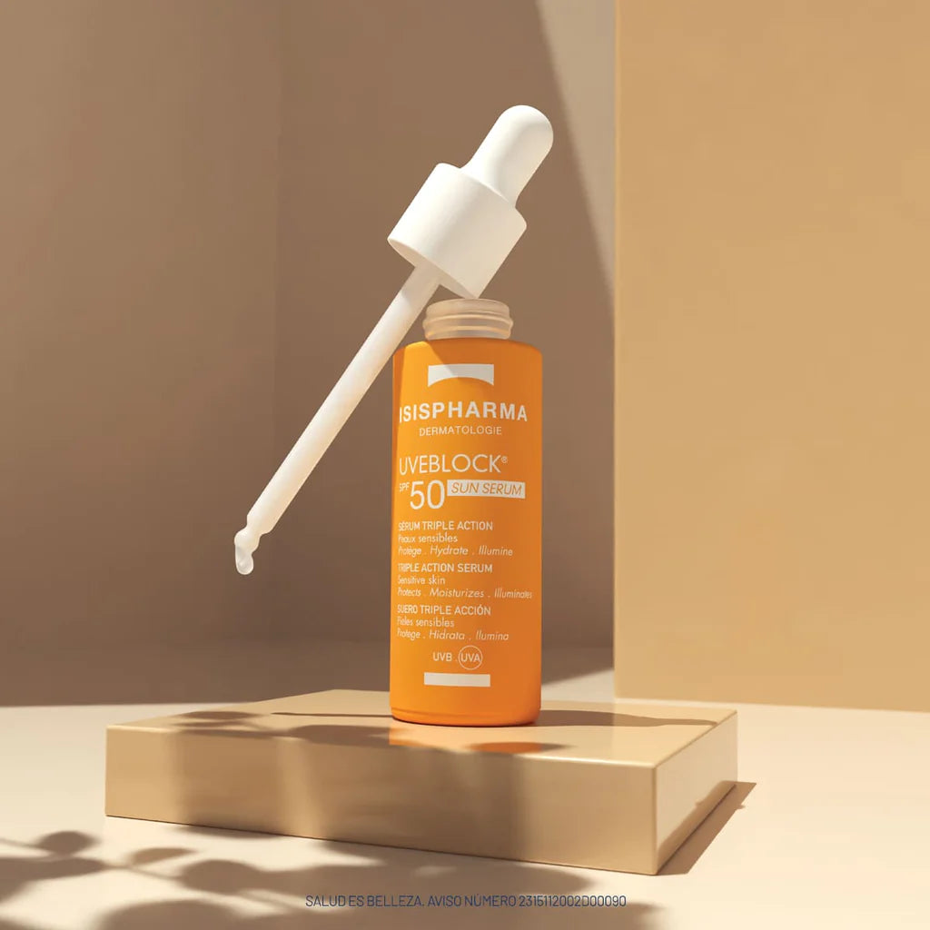 ISISPHARMA Uveblock SPF 50+ Sun Serum 28ml Triple Action Protection Solaire