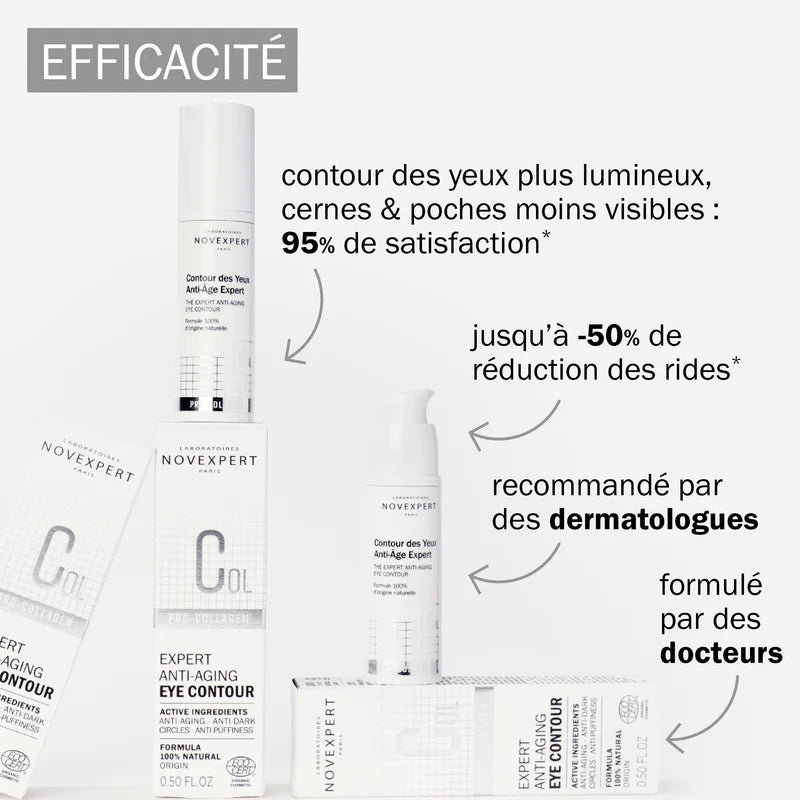 NOVEXPERT Contour Des Yeux Anti-Age Expert 15ml – Soin Contour Yeux Anti-Rides Premium