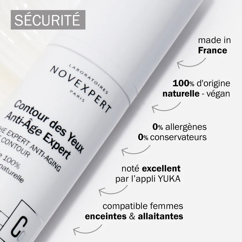 NOVEXPERT Contour Des Yeux Anti-Age Expert 15ml – Soin Contour Yeux Anti-Rides Premium