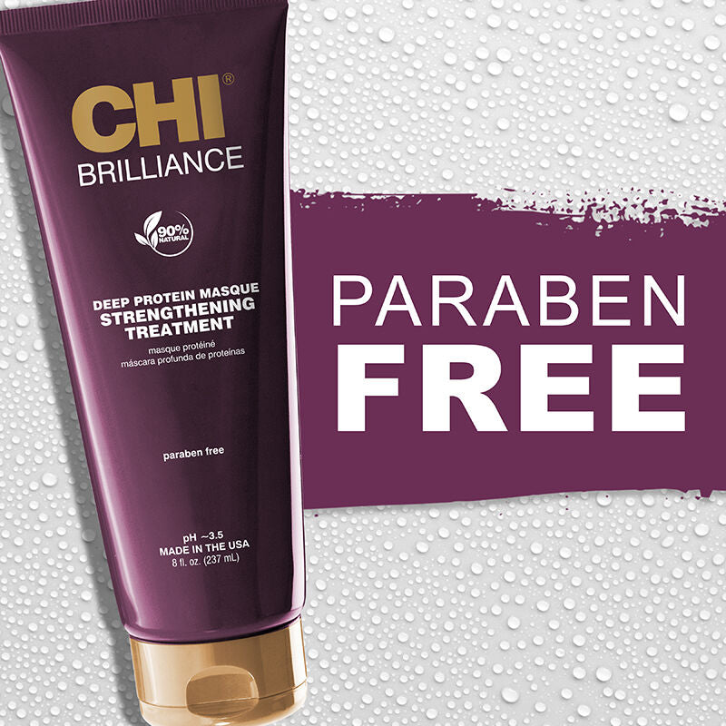 CHI Deep Brilliance Masque Protéiné 237ml Masque Réparateur Protéines Cheveux Abîmés Secs