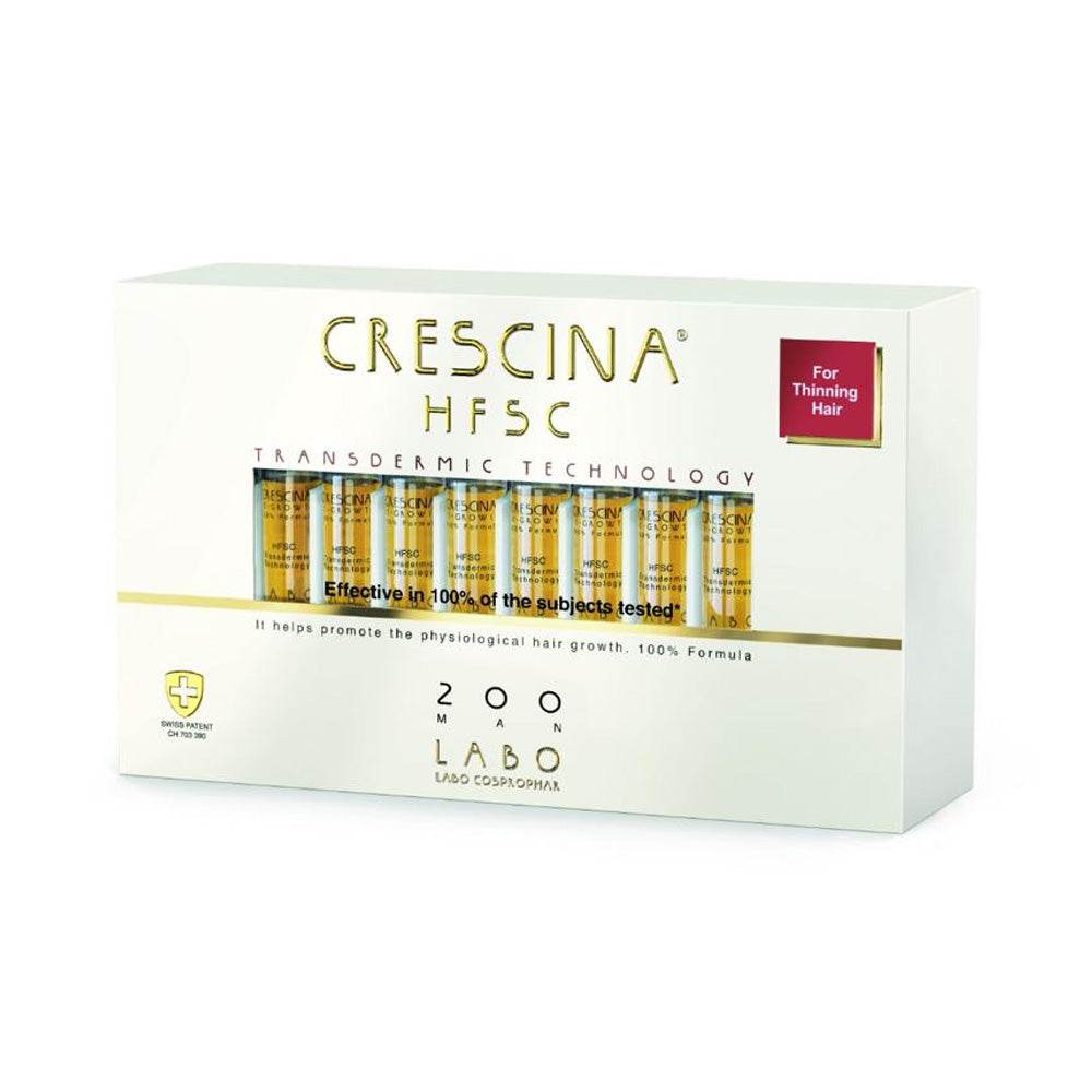 Crescina HFSC Transdermic 200 Men Ampoules 20 x 3.5ml Anti-Chute Douce