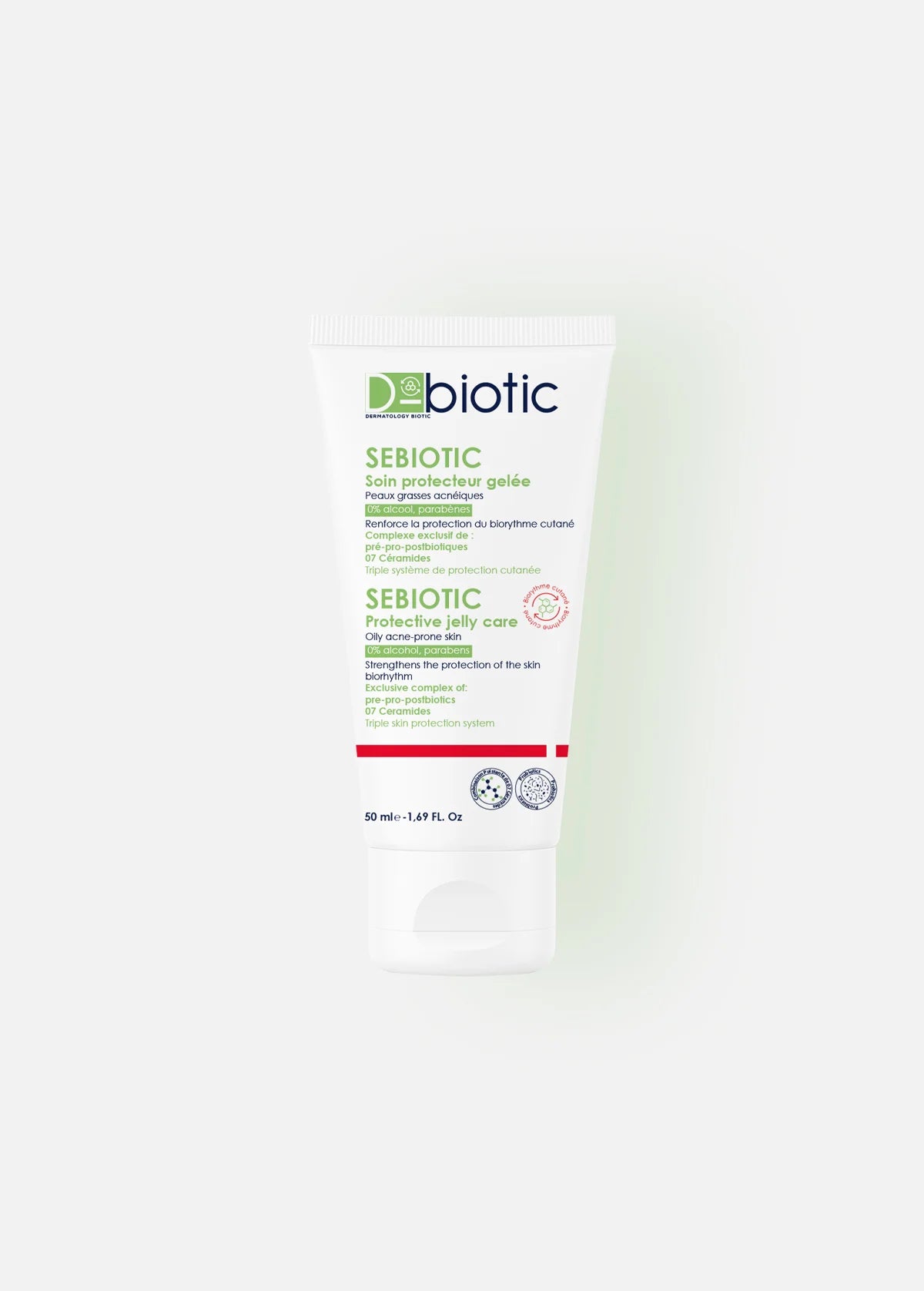 D-BIOTIC Sebiotic Soin Protecteur Gelée 50ml Crème Hydratante Peaux Grasses Mixtes Matifiante