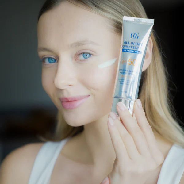 OCEAN GLOW All In One Sunscreen UV SPF50+ 50ml Crème Solaire Haute Protection Anti-UV Hydratant Résistant Eau