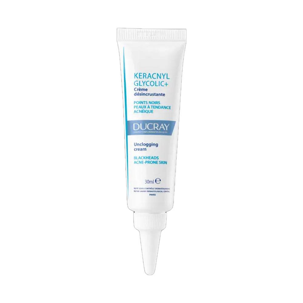 DUCRAY Keracnyl Glycolic+ Crème Désincrustante 30ml – Exfoliant Anti-Imperfections