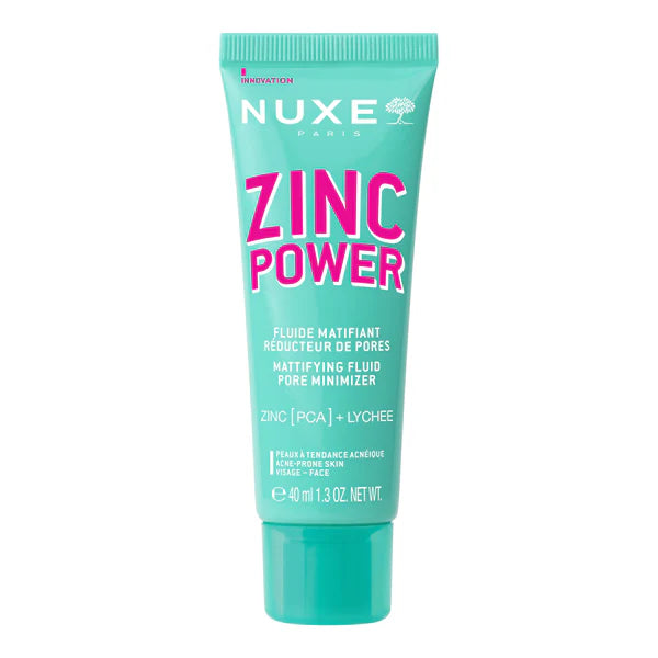 NUXE Zinc Power Fluide Matifiant Réducteur de Pores 40ml Soin Visage Peaux Grasses