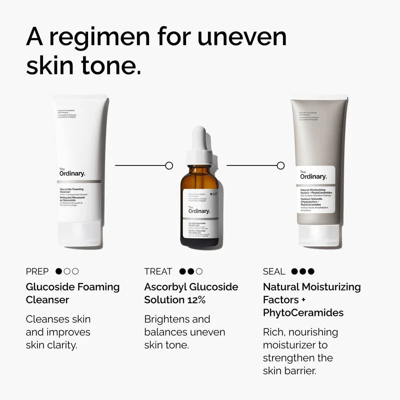 THE ORDINARY Ascorbyl Glucoside Solution 12% 30ml Sérum Vitamine C Éclat Anti-Taches