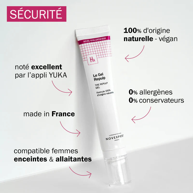 NOVEXPERT Le Gel Repulp à l’Acide Hyaluronique 40ml – Gel Hydratant Repulpant Premium