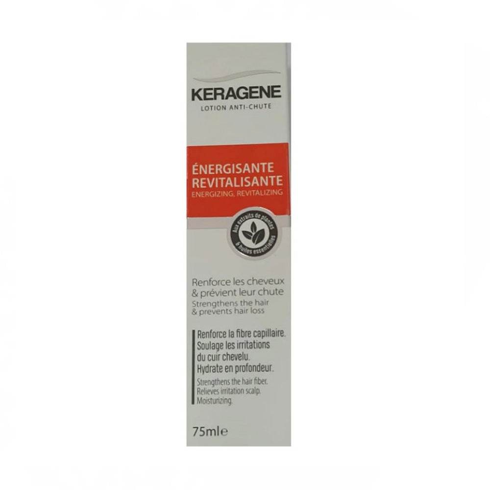 KERAGENE Lotion Anti-Chute 75ml Énergisante Fortifiante Extraits Végétaux Croissance Capillaire Chute Cheveux
