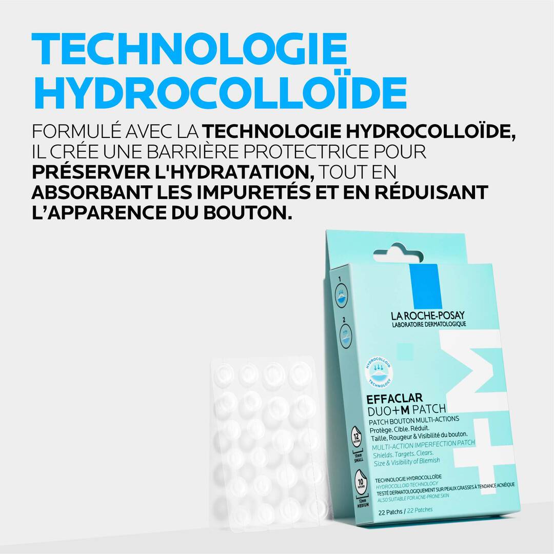 LA ROCHE-POSAY Effaclar Patch Anti-Imperfections DUO+M 22 Patchs Acné Boutons