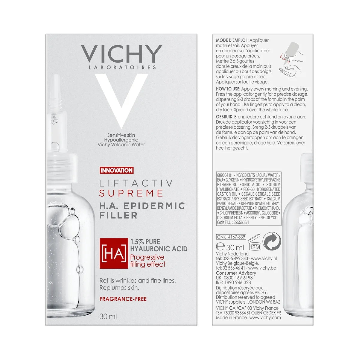 VICHY Liftactiv Suprême H.A. Epidermic Filler Sérum Anti-Âge 30ml