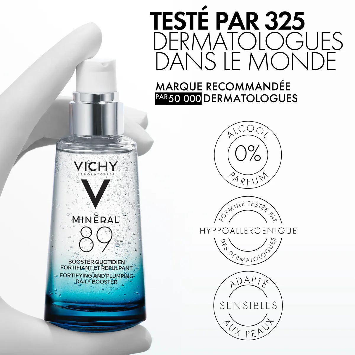 VICHY Minéral 89 Sérum Booster Hydratant Fortifiant Repulpant