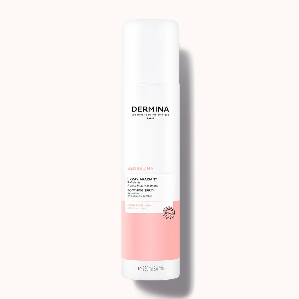 DERMINA Sensélina Spray Apaisant Peaux Intolérantes 250ml Eau Thermale Apaisante Anti-Rougeurs Hydratante