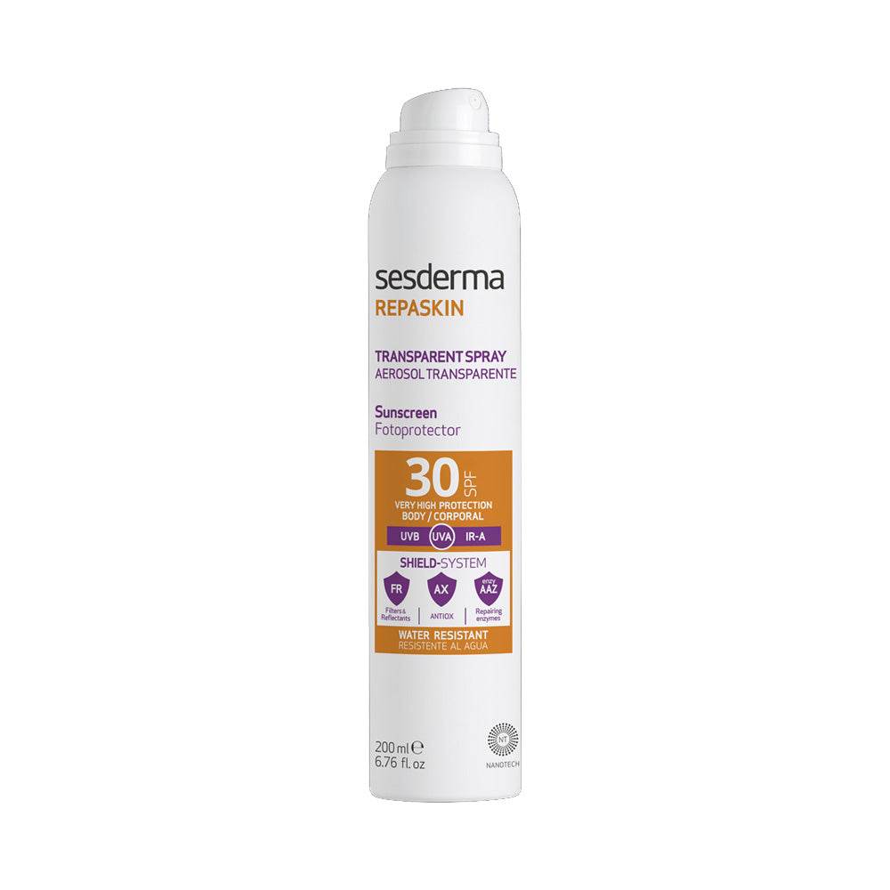 Sesderma Repaskin Transparent Spray Solaire SPF50+ Corps 200ml 🎁