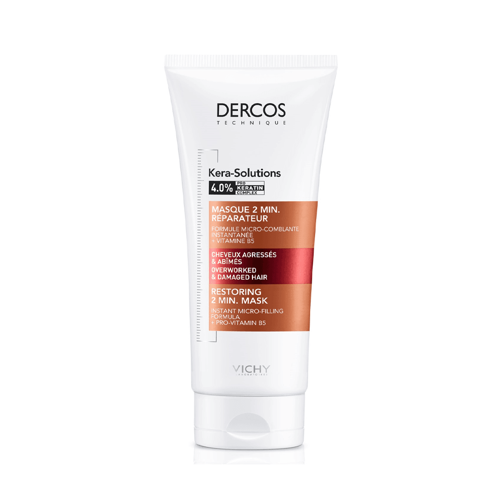VICHY Dercos Kera-Solutions Masque 2 Minutes Réparateur Cheveux Abîmés 200ml