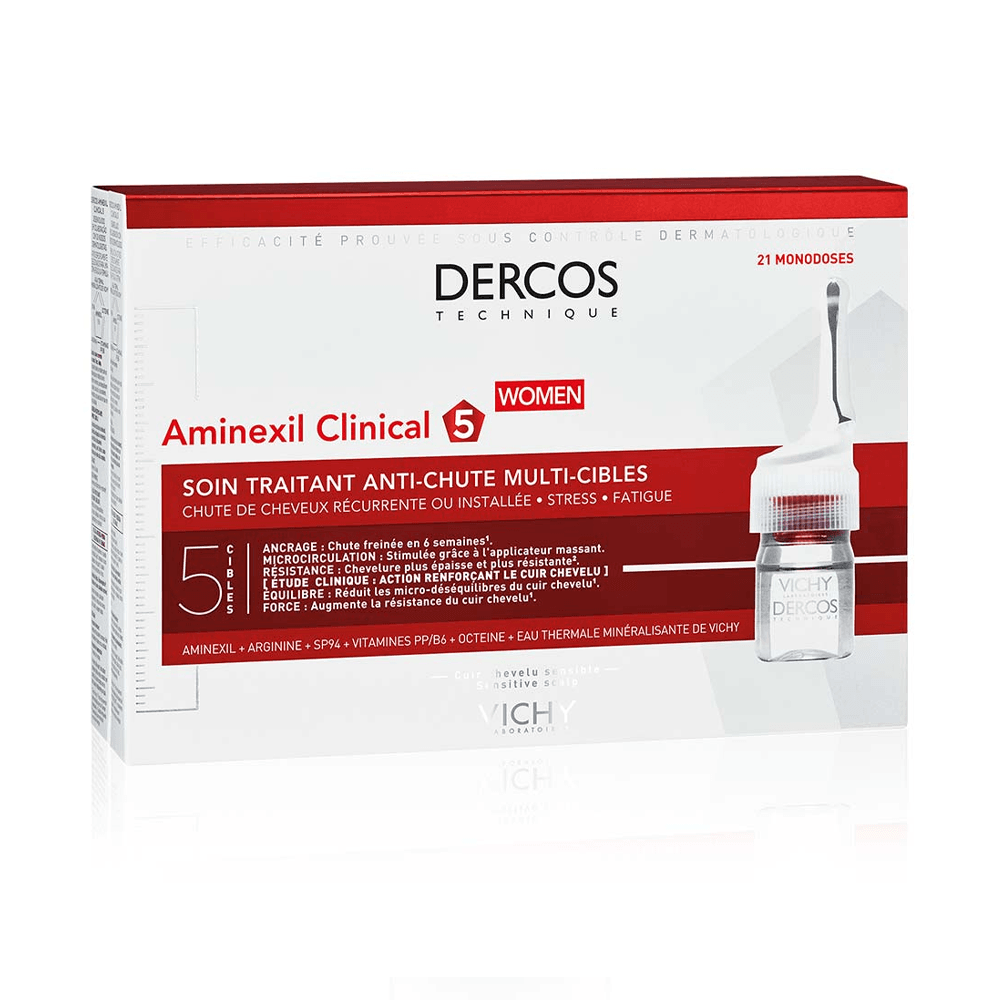 VICHY Dercos Technique Aminexil Clinical 5 Femme 21 Ampoules Anti-Chute