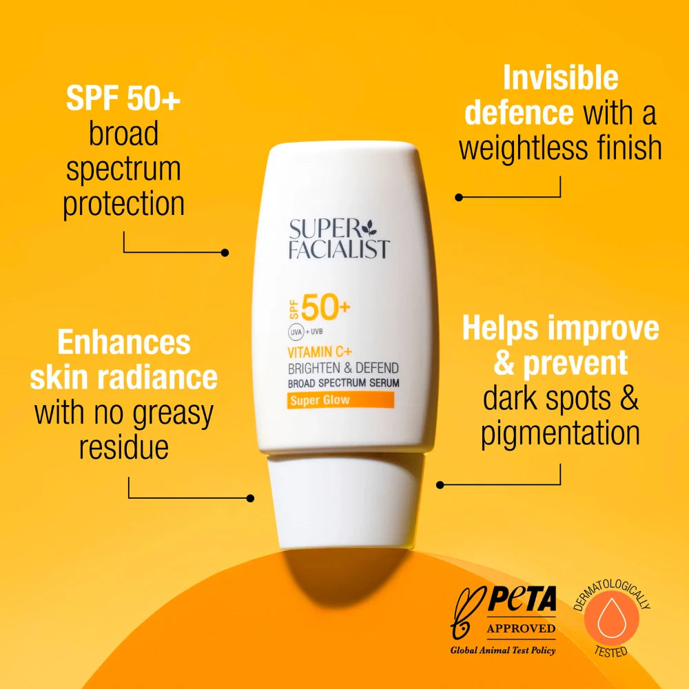 Super Facialist Vitamine C+ Brighten & Defend Broad Spectrum Serum SPF50+ 50ml Sérum Protection Solaire Vitamine C
