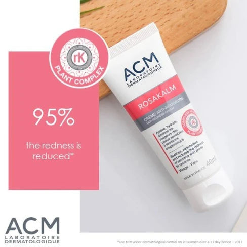 ACM Rosakalm Crème Anti-Rougeurs 40ml Soin Apaisant Rosacée Couperose Peaux Sensibles Réactives Microcirculation