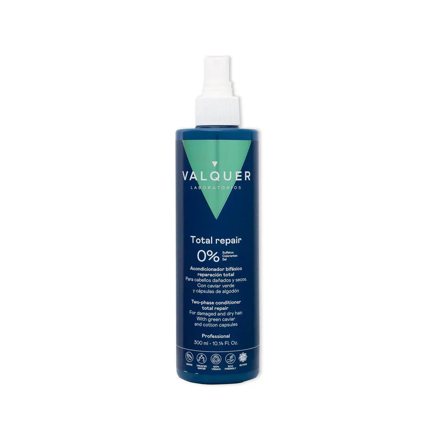 VALQUER Total Repair Après-Shampoing Biphasique 300ml Soin Capillaire Réparateur Cheveux Abîmés