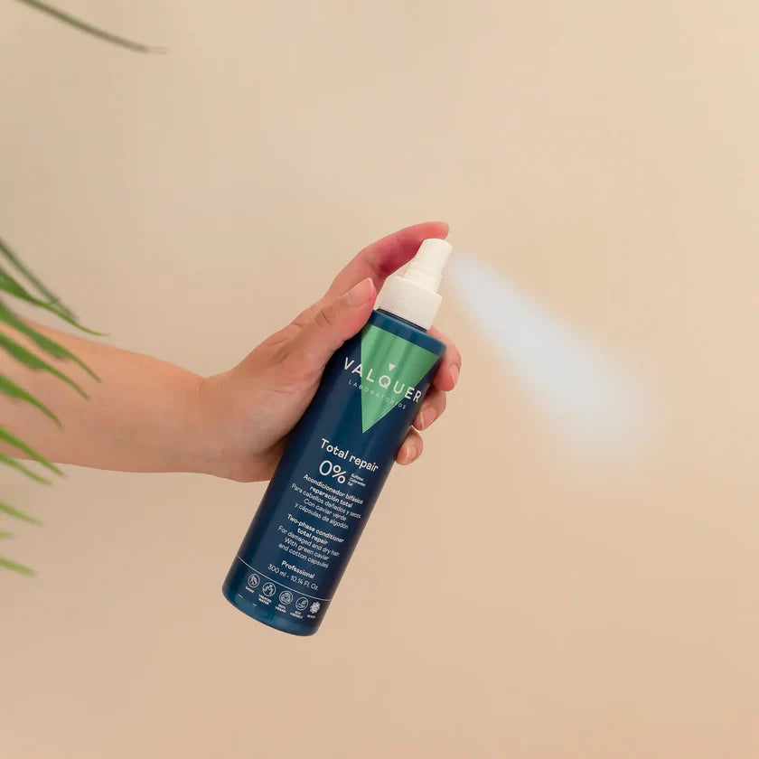 VALQUER Total Repair Après-Shampoing Biphasique 300ml Soin Capillaire Réparateur Cheveux Abîmés