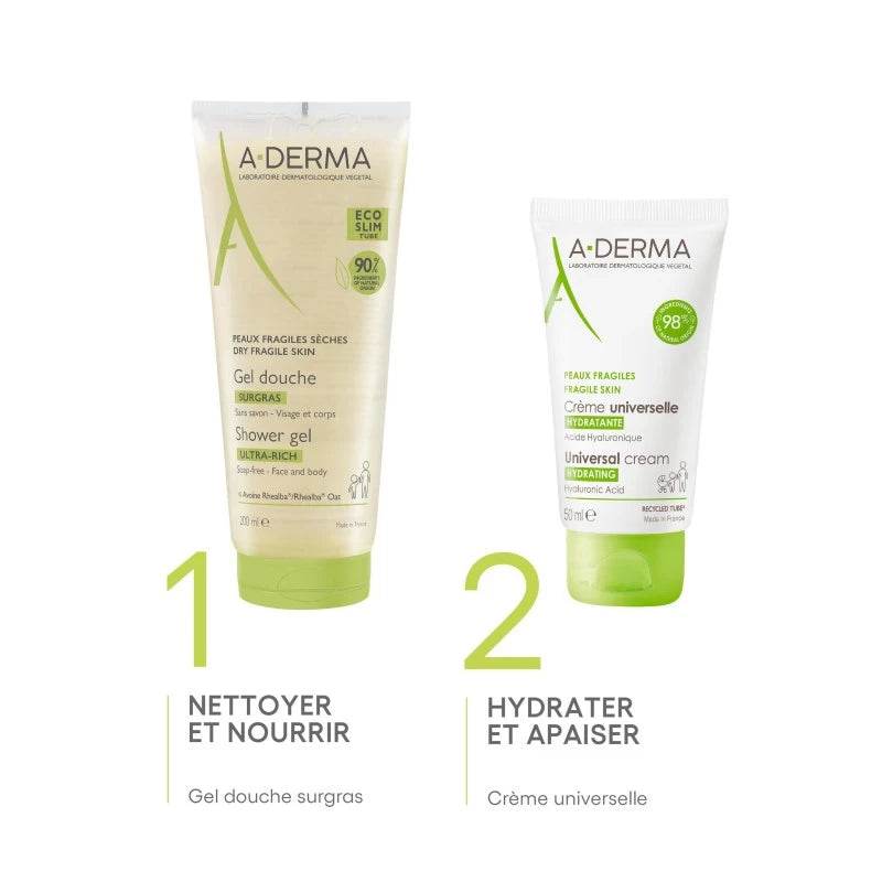 ADERMA Gel Douche Surgras Ultra Rich 500ml – Peaux Très Sèches