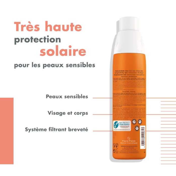 AVÈNE Spray Solaire SPF50+ 200ml – Très Haute Protection Corps