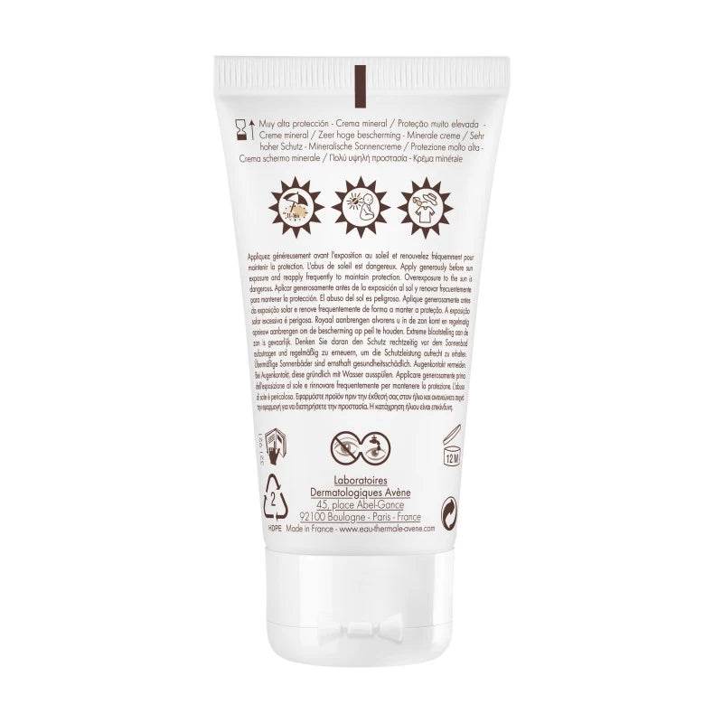 AVÈNE Très Haute Protection Crème Minérale SPF50+ 50ml – Peaux Intolérantes