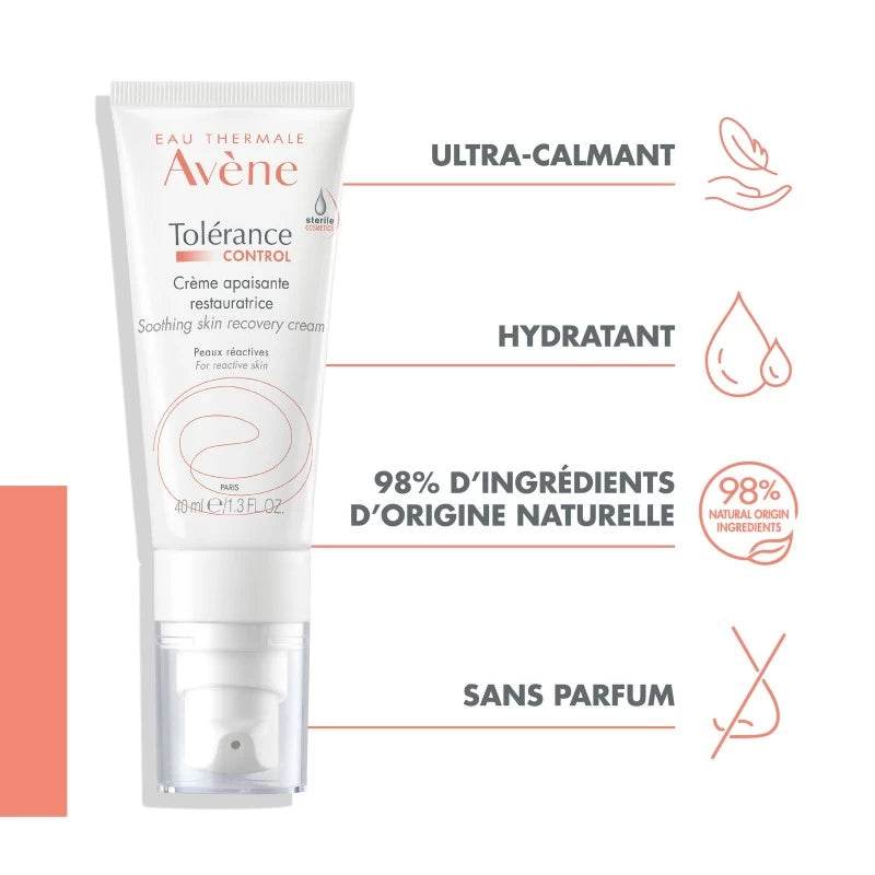 AVÈNE Tolérance Control Crème Apaisante Restauratrice 40ml – Peaux Hypersensibles