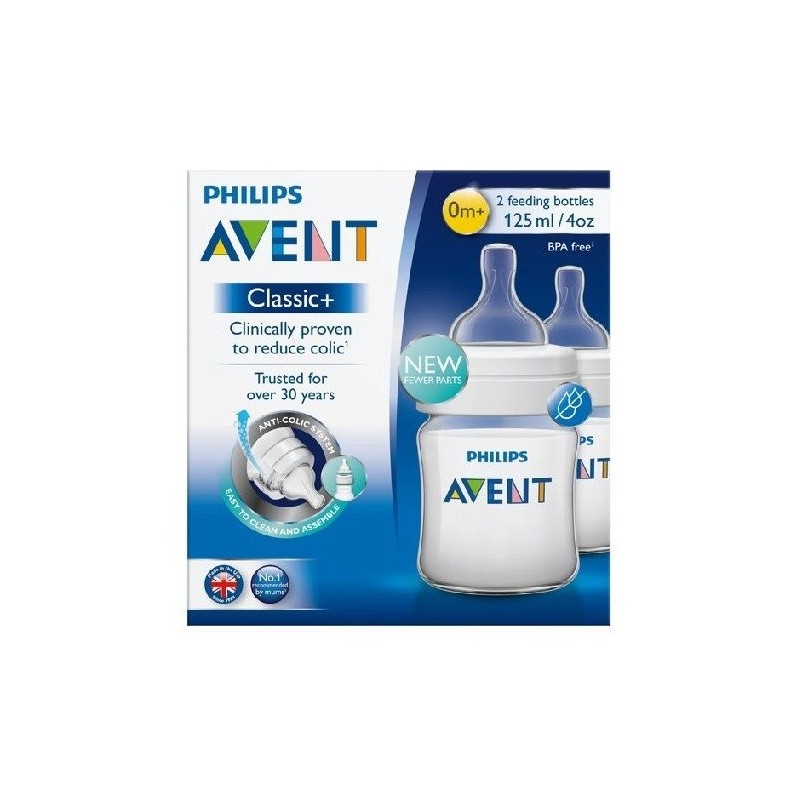 AVENT PACK 2 BIBERONS 125ML SCF810-62