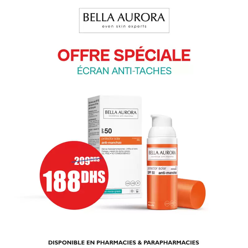 BELLA AURORA Gel Solaire Anti-Taches SPF50+ 50ml Peau Normale Sèche Protection