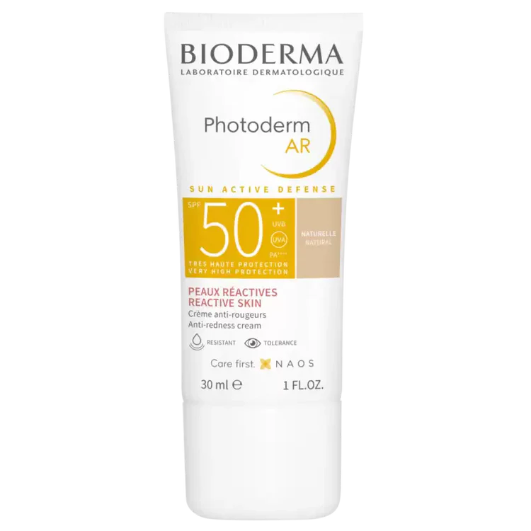 BIODERMA Photoderm AR SPF 50+ 30ml Crème Solaire Anti-Rougeurs Peaux Sensibles + Sensibio H2O 100ml Offert