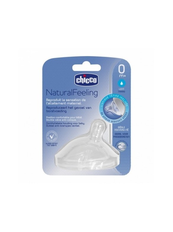 CHICCO NATURAL FEELING TETINE INCLINEE DEBIT LENT DES LA NAISSANCE