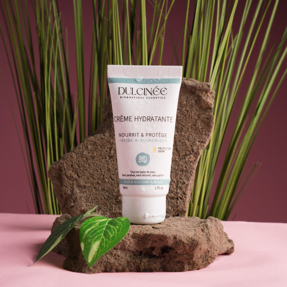 DULCINEE Crème Hydratante Jour & Nuit 50ml Crème Visage Hydratation 24H Confort Douceur Éclat Naturel