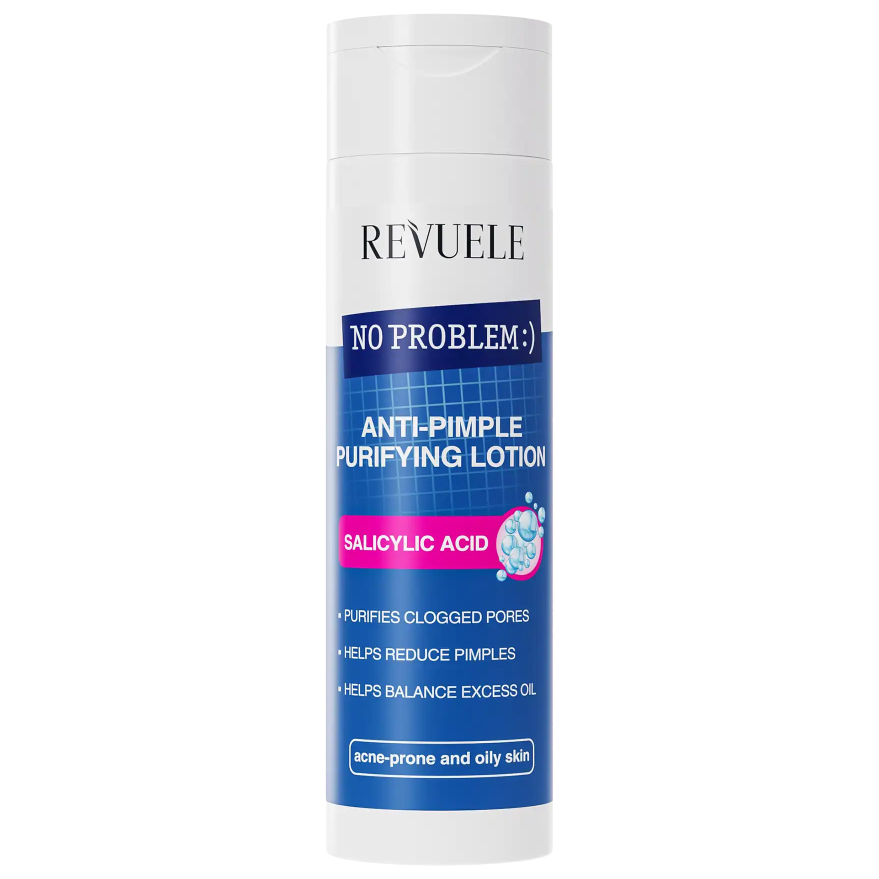 REVUELE No Problem Lotion Purifiante Anti-Boutons Acide Salicylique 200ml Peau Acnéique Imperfections