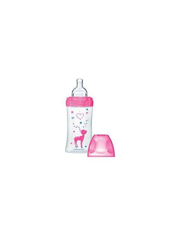 DODIE BIBERON SENSATION+ FUSHIA LOVE TÉTINE DÉBIT 2 270ML