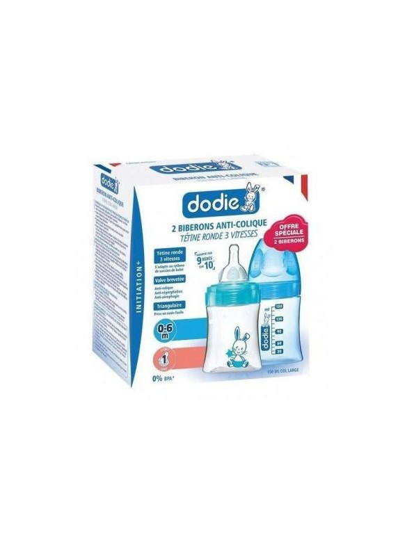 DODIE COFFRET 2 BIBERONS INITIATION+ 150ML